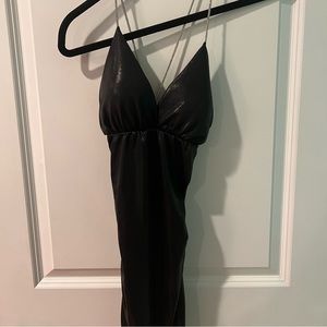 Shiny bodycon dress with sparkly straps